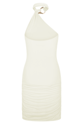 Mariposa Slinky Halter Mini Dress - Ivory