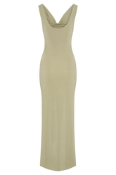 Marta Slinky Cowl Maxi Dress - Sage