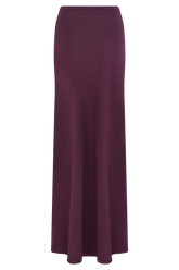 Martiena Knit Maxi Skirt - Plum