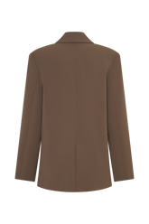 Mateo Oversized Blazer - Cacao Brown