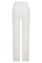 Maude Crepe Straight Leg Pants - Ivory