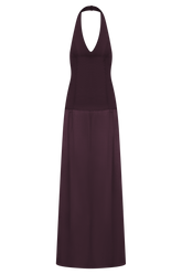 Maura Taffeta And Satin Maxi Dress - Wine