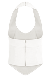 Meadow Corset Halter Top - White