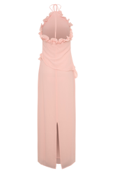 Melissa Chiffon Flower Maxi Dress - Baby Pink