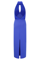 Mierah Halter Midi Dress - Cobalt Blue