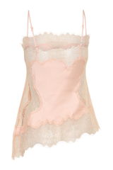 Miriam Satin & Lace Camisole - Peach