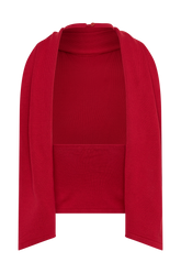 Misty Halter Backless Knit Top - Red