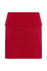 Misty Mid Rise Knit Mini Skirt - Red