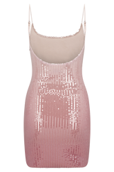 Mora Sequin Mini Dress - Ombre Pink