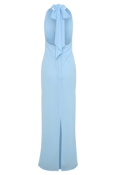 Nadine Halter Chiffon Maxi Dress - Blue