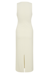 Norah Sleeveless Crepe Midi Dress - Ivory