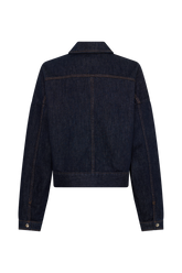 Olandria Oversized Jacket Top - Washed Indigo Blue