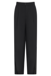 Olie Barrel Leg Suiting Pants - Black