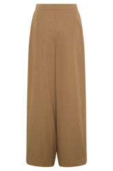 Owen Draped Wide Leg Pants - Mocha