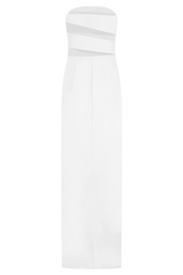 Paulina Cut Out Strapless Maxi Dress - White