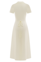Pearson Short Sleeve Knit Midi Dress - Ivory