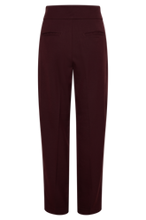 Penelope Pleated High Waisted Pants - Mahogany