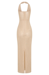 Phi Multi-Wear Cowl Diamante Maxi Dress - Gold