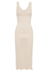 Rachael Knit Midi Dress - Nude