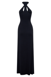 Ramona Modal Maxi Dress With Hardware - Black