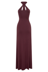 Ramona Modal Maxi Dress With Hardware - Mahogany