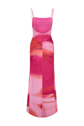 Roisin Slinky Maxi Dress - Pink Sunset Print