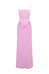 Roisin Slinky Maxi Dress - Powder Pink