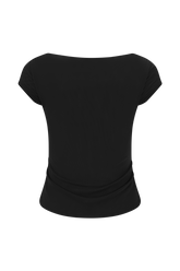 Romana Short Sleeve Mesh Top - Black