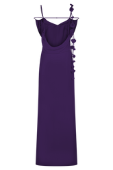 Rosalie Floral Chiffon Maxi Dress - Purple