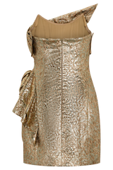 Sadie Structured Mini Dress - Gold