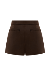 Sally Faux Suede Short - Milk Chocolate