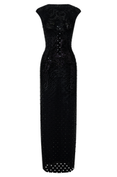 Samara Sleeveless Diamante Maxi Dress - Black