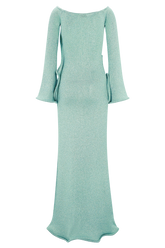 Sandrine Lurex Knit Maxi Dress - Aqua