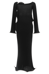 Sandrine Off Shoulder Knit Maxi Dress - Black/White