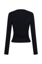 Sari Long Sleeve Modal Top - Black