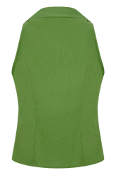 Scout Sleeveless Linen Shirt - Green