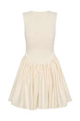 Sharon Scuba Jersey Mini Dress - Ivory