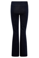Shelly Flared Denim Jeans - Washed Indigo Blue