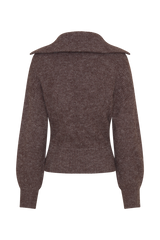 Skylaine Zip Knit Jumper - Brown Marle