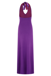 Stacy Knit Halter Maxi Dress - Purple/Red