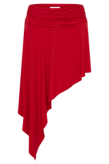 Talise Modal Hankie Midi Skirt - Red