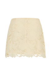 Tessa Broderie Mini Skirt - Lemon