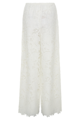 Tessa Broderie Straight Leg Pants - White