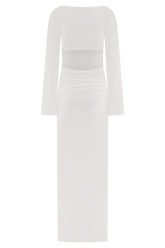 Vienna Slinky Cut Out Maxi Dress - White