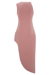 Virginia Suiting Embroidered Midi Dress - Burnt Rose