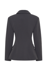 Wesley Structured Blazer - Charcoal Shadow