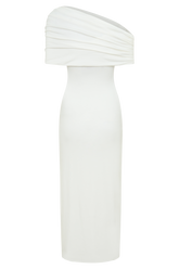 Zandie Cashmere Blend Knit Midi Dress - Ivory