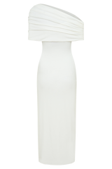 Zandie Cashmere Blend Knit Midi Dress - Ivory