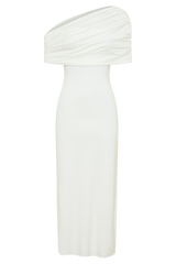 Zandie Cashmere Blend Knit Midi Dress - Ivory