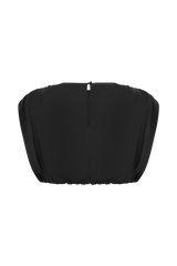 Zendaya Silk Crop Top - Black